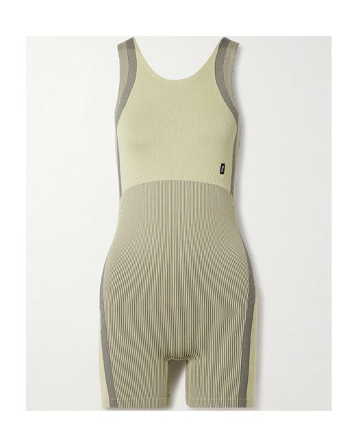 On Shoes Green Studio Ribbed Stretch Recycled Playsuit