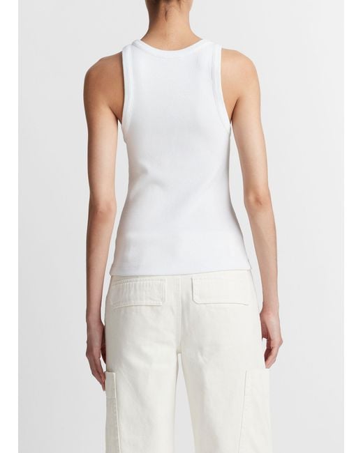Vince White Scoop Neck Tank Top