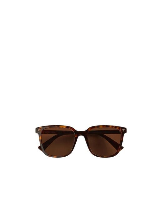 Bottega Veneta Brown Eyewear Square Frame Sunglasses