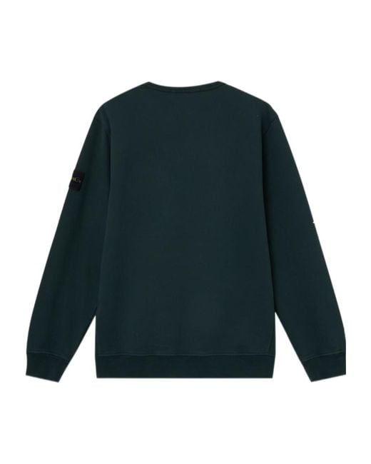 Stone Island Green Regular-Fit Crewneck Sweatshirt With Ribbed Inserts for men