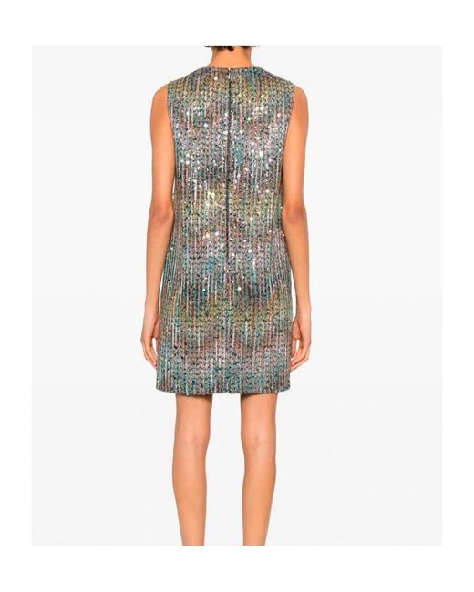 Missoni Gray Sequin-Embellished Metallic-Thread Mini Dress