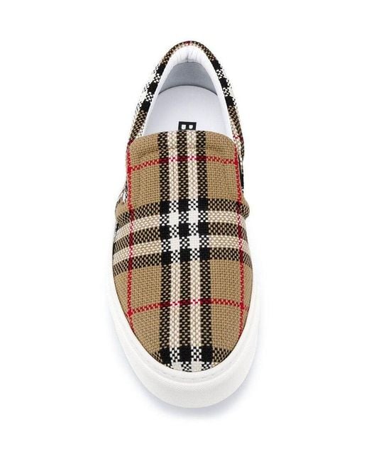 Burberry Multicolor Vintage Check Slip-On Sneakers