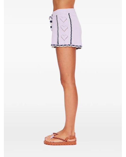 The Upside White Amara Roller Shorts