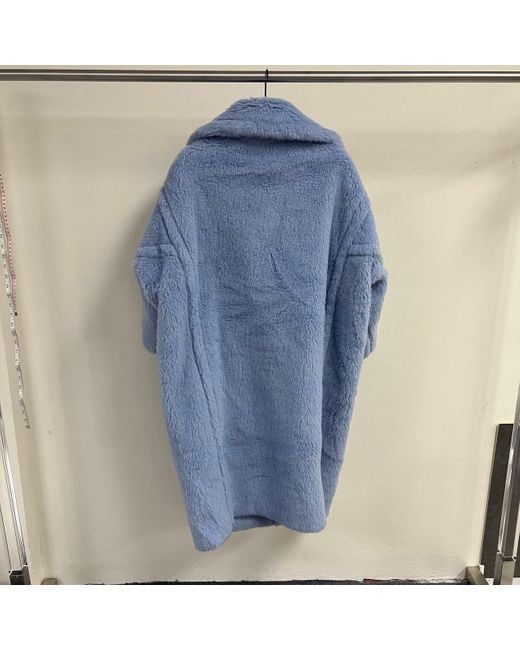 Max Mara Blue Teddy Bear Icon Coat