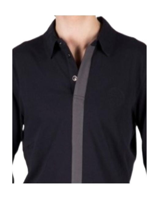 Armani Collezioni Blue Long-Sleeved Shirt for men