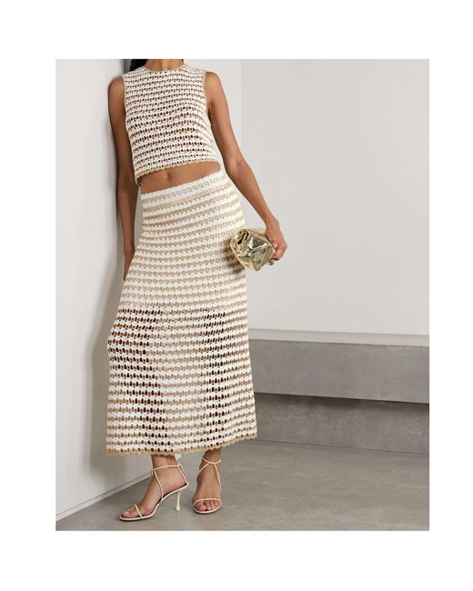 Zimmermann Natural Striped Skirt