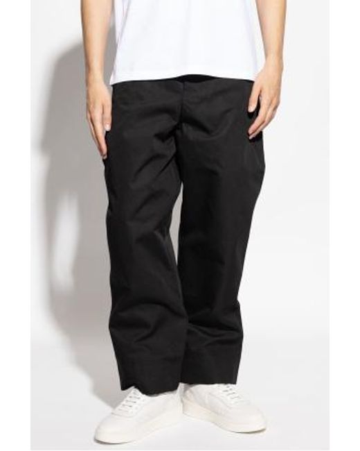 Jacquemus Black Straight Leg Trousers for men