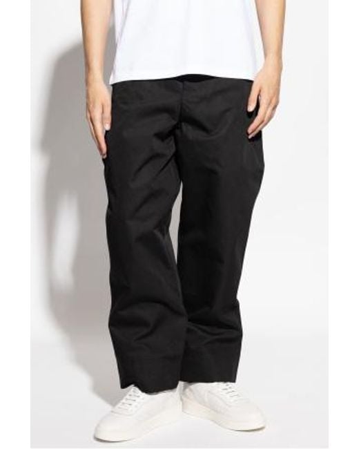 Jacquemus Black Straight Leg Trousers for men