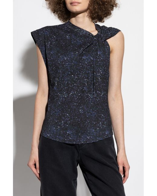 Isabel Marant Blue Nayda Sleeveless Top