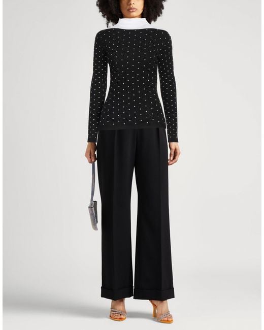 Marni Black Two-Tone Knitted Turtleneck Sweater