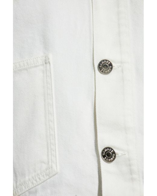 Samsøe & Samsøe White Button-Up Utility Jacket