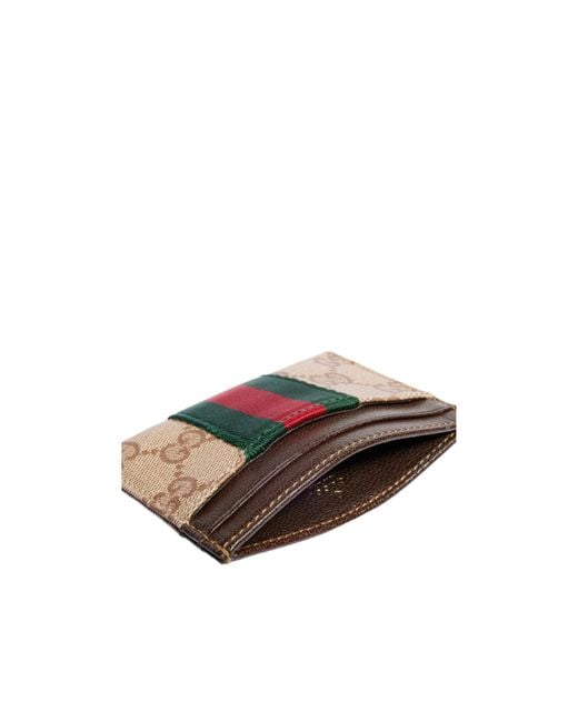 Gucci Multicolor Web Detailed Card Case