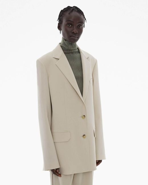 Helmut Lang White Helmut Single-Breasted Jacket