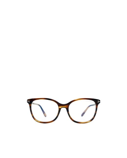 Tom Ford Metallic Geometric-Frame Glasses
