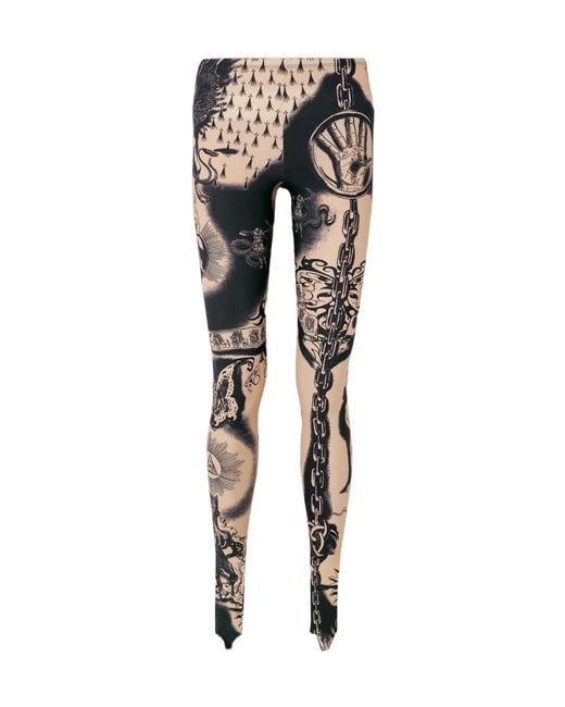 Jean Paul Gaultier Black Elastic Waist Leggings