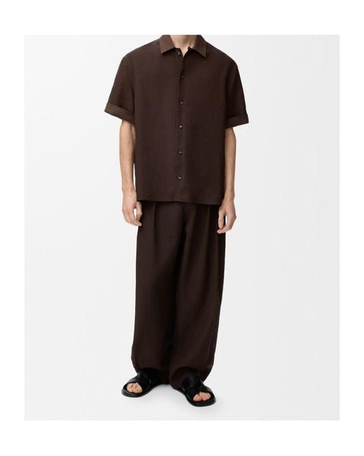 Loewe Brown Short Sleeve Shirt for men