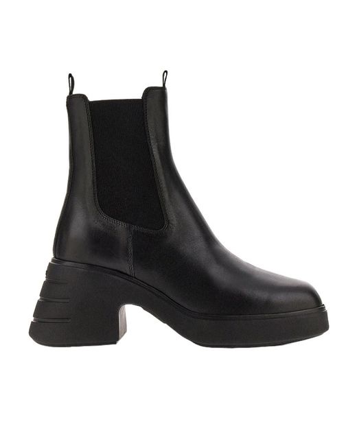 Hogan Black Logo Boots