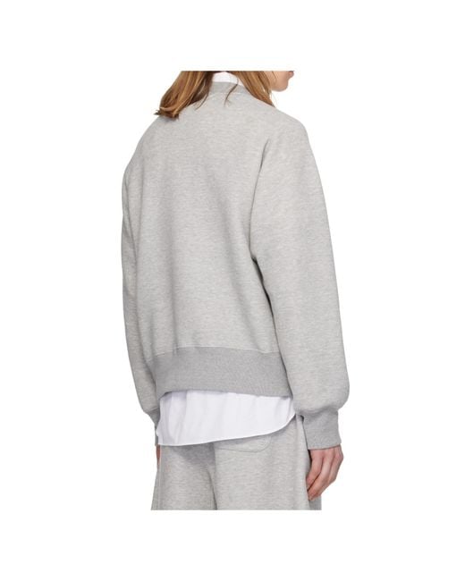 Sacai Gray Sponge Pullover for men