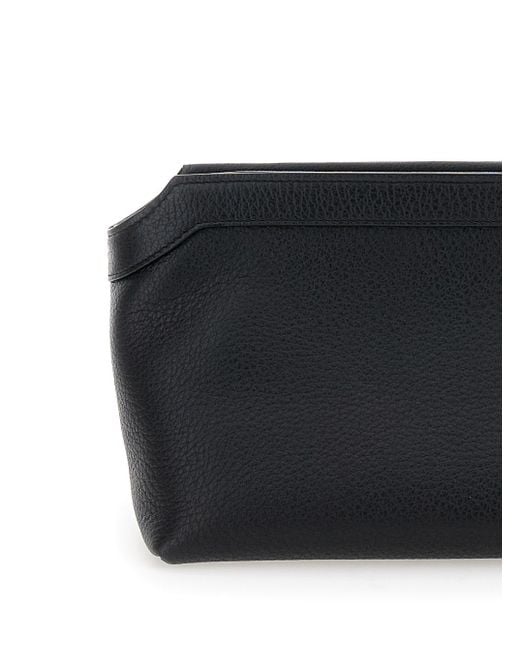 The Row Black Terrasse Zip Clutch Bag