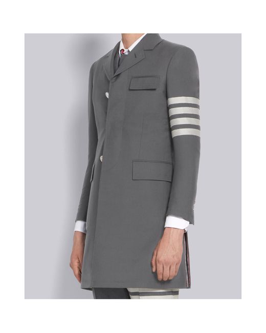 Thom Browne Gray Chesterfield Coat for men