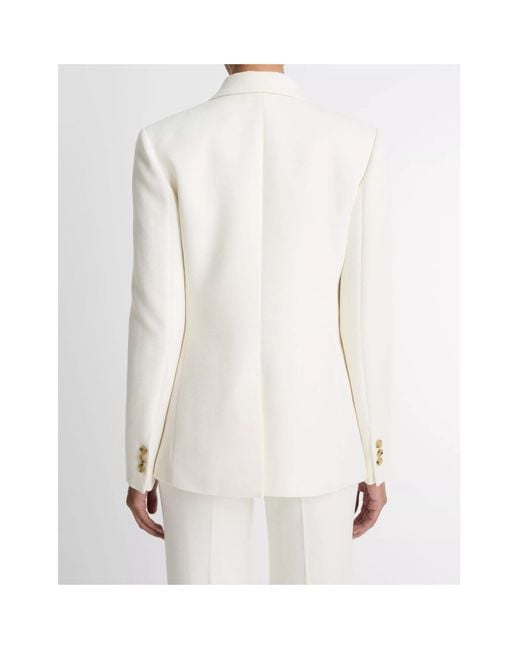 Vince White Double Breasted Blazer
