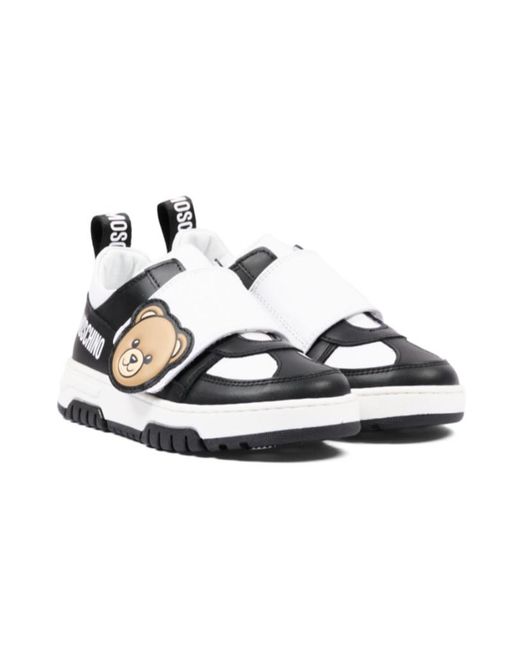 Moschino Black Teddy Bear-Patterned Sneakers