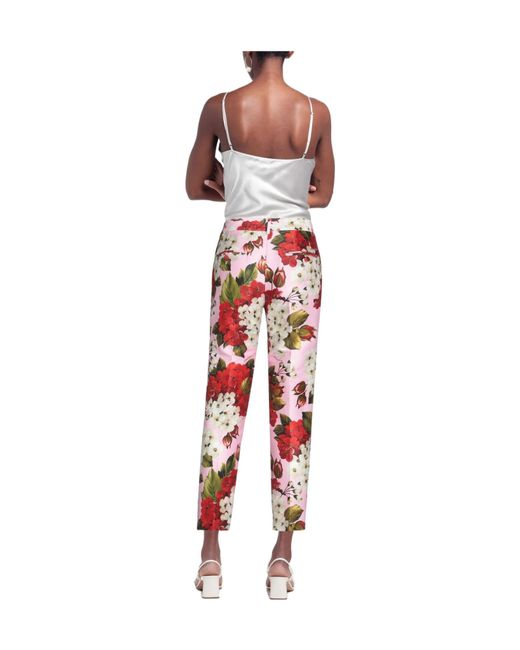 Dolce & Gabbana Red Casual Trouser