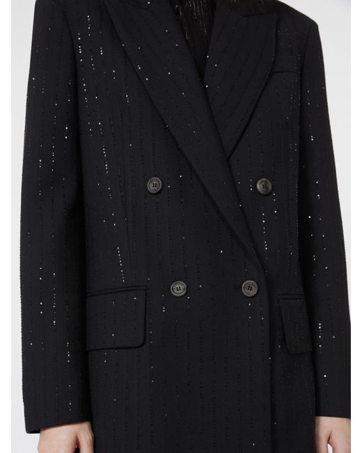 Max Mara Black Appia Double Breasted Blazer