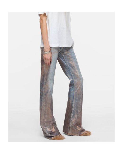 Acne Blue 2025F Fitted Glitter Jeans
