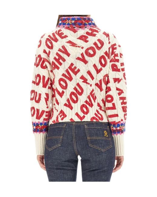 Philosophy Di Lorenzo Serafini Red I Love You Philosophy Jumper