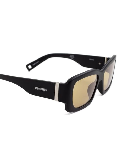 Jacquemus White Rectangle-Frame Sunglasses for men