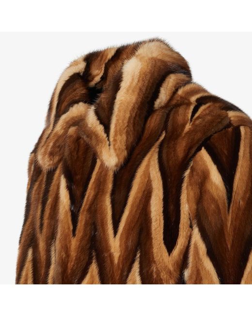 Fendi Brown Chevron Mink Blouson for men