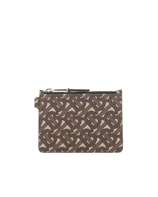 Burberry Gray Monogram-Print Wallet for men