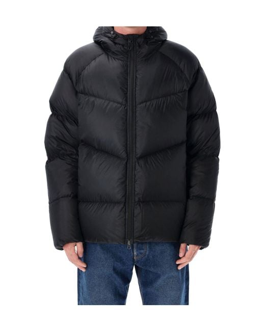 Pyrenex Blue Helium Hooded Down Jacket for men