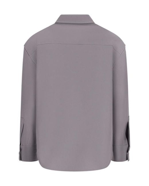 Jil Sander Purple Long-Sleeved Shirt