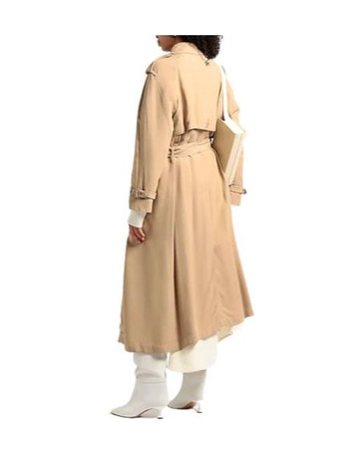 Burberry Natural Solid Color Long Trench Coat