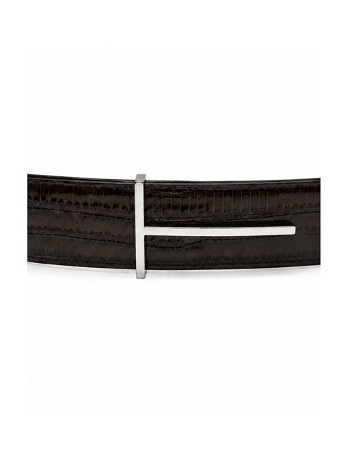 Tom Ford White Double-Sided T-Strap Belt for men