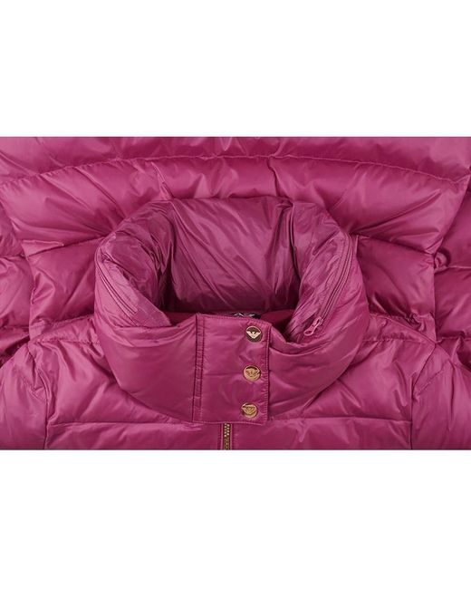 EA7 Pink Logo Details Down Jacket