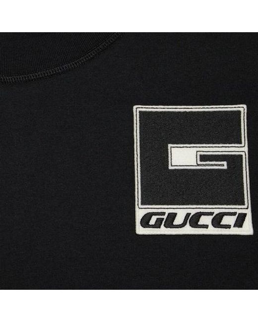 Gucci Black Moto Logo Long T-Shirt for men