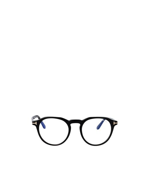 Tom Ford White Eyewear Round Frame Glasses for men