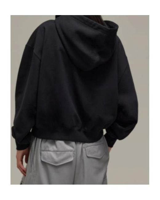 Y-3 Black Brushed Terry Boxy Hoodie