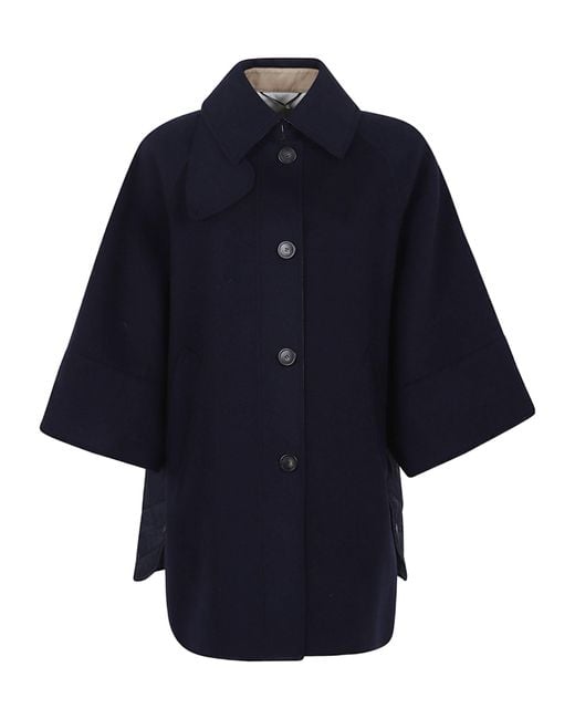Weekend by Maxmara Blue Long-Sleeved Coat