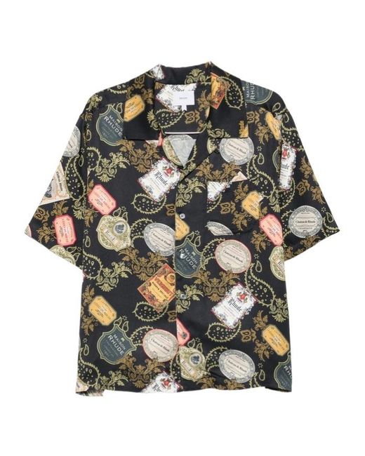 Rhude Green Short-Sleeved Shirt for men