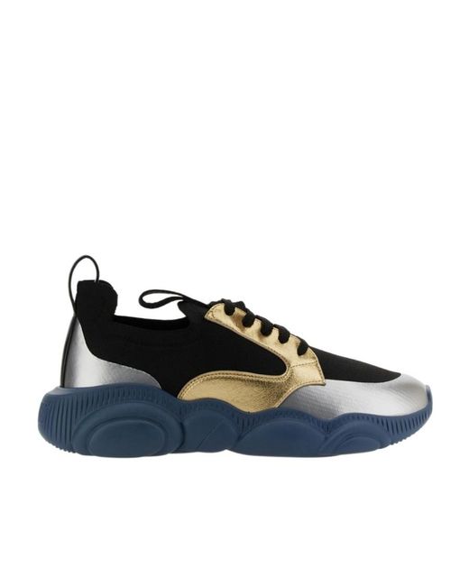 Moschino Blue Logo Low-Cut Casual Shoes