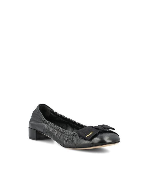 Prada Black Bow-Detail Pumps
