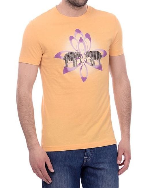 Armani Jeans Blue Logo Details T-Shirt for men