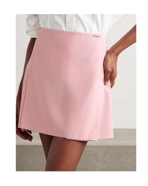 Marni Pink Ruffled Skirt