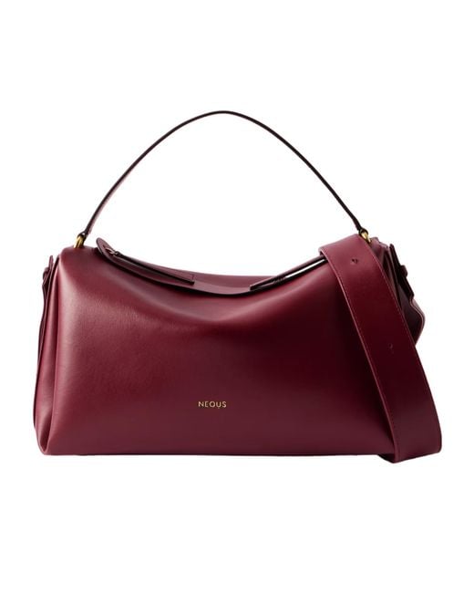 Neous Red Scorpius Leather Tote Bag