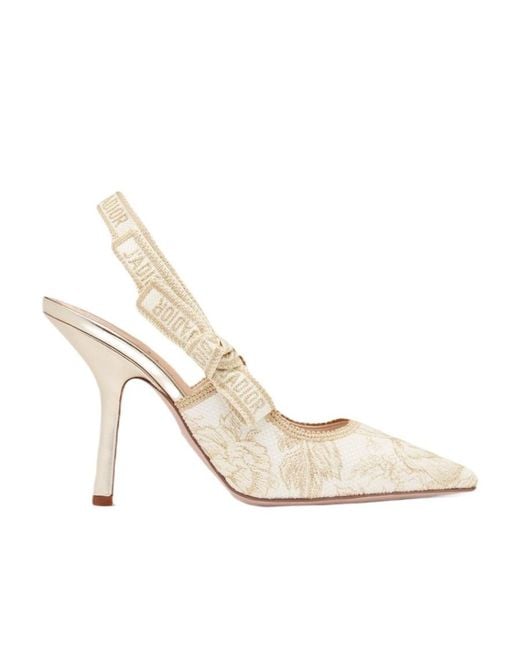Dior White Logo High-Heeled Sandals