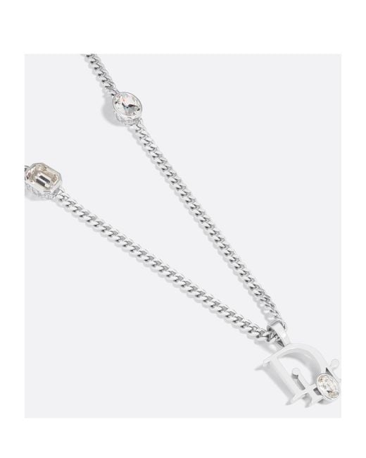 Dior White Homme Sparkle Pendant Necklace for men